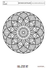 Mandala boyama sayfaları